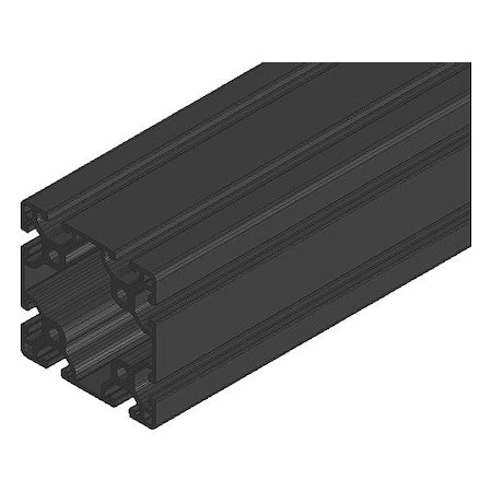 Faztek 15QE3030L-BLK-120 T-Slot Framing Extrusion, 120 in L, Black