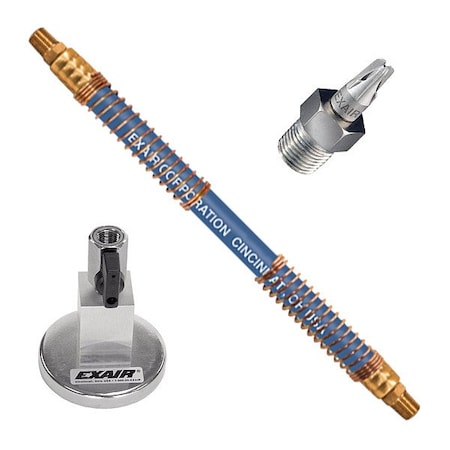 Exair 1110SS-NPT-9362 Blow Off Station, 12 in Hose L, 8.3 scfm