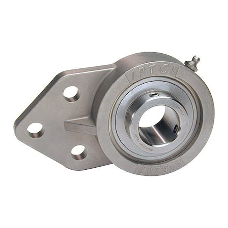 Iptci SUCSFB206-18 3 Holes, Flange Bracket Housing, Flange Mount Bearing, Radial Ball, 1-1/8 in Dia, Stainless Steel, Set