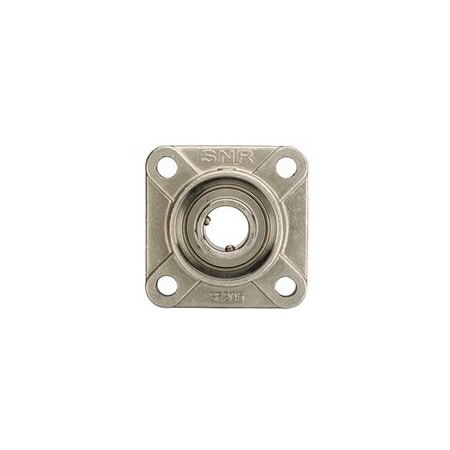 NTN SUCF204-12C0FG1 4 Holes, Square Housing, 4 Bolt Flange Bearing, Radial Ball, 3/4 in Dia, Stainless Steel, Set Screw