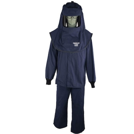 Oberon LAN2STB-ES-2XL Arc Flash Clothing Kit, 12 Cal, Includes Escape Strap, Navy, 2XL