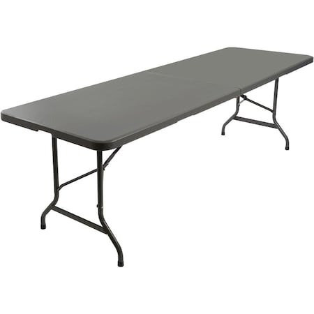 Iceberg 65457 IndestrucTable Classic Bi-Fold Folding Table, Charcoal Top and Frame, 30 in W x 60 in L x 29 in H