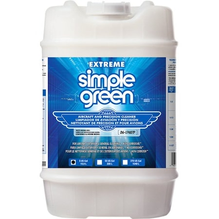 Simple Green 0100000113405 Extreme Aircraft & Precision Cleaner Degreaser, 5 gal. Pail, Liquid, Clear