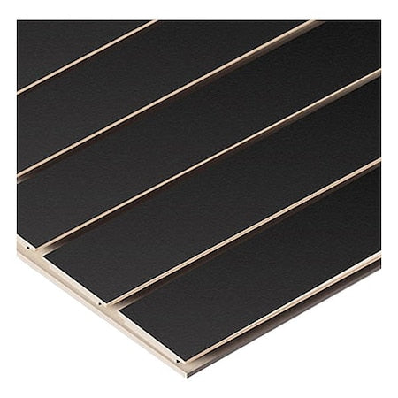 Specialty Store Services 2951BK Slatwall Panel, Black, 4 ft H, 8 ft W
