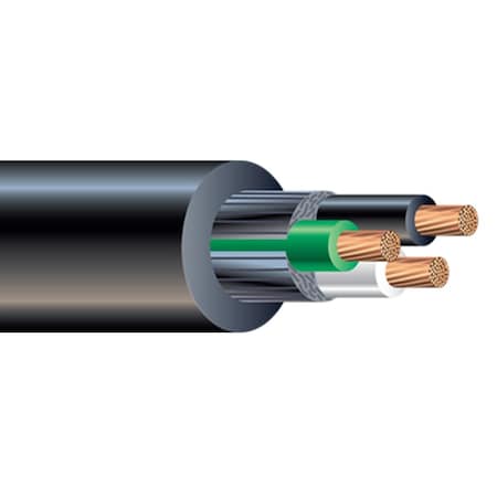 Southwire 55049503 Multi-Conductor Cable, SJEOOW, 16 AWG, 2 C, Black, TPE, Stranded, 300V, Indoor/Outdoor, 250 ft