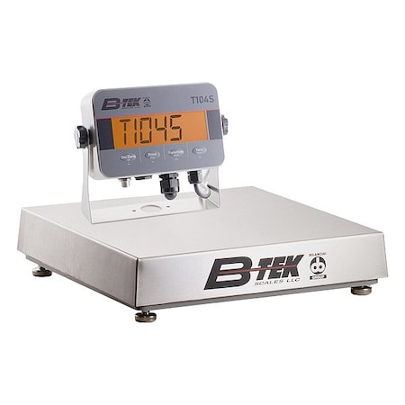 B-TEK BT-B-1212S-100-I-2 Industrial Bench Scale, 10g/0.010kg