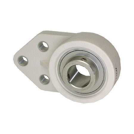 Iptci SUCTFB206-19 IP69K 3 Holes, Flange Bracket Housing, 3 Bolt Flange Bearing, Radial Ball, 1-3/16 in Dia, PBT Plastic, Set