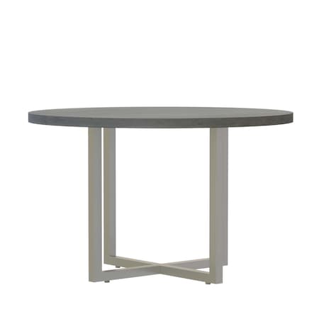 Mirella MR42RSGY Conference Table, Steel Frame, Silver