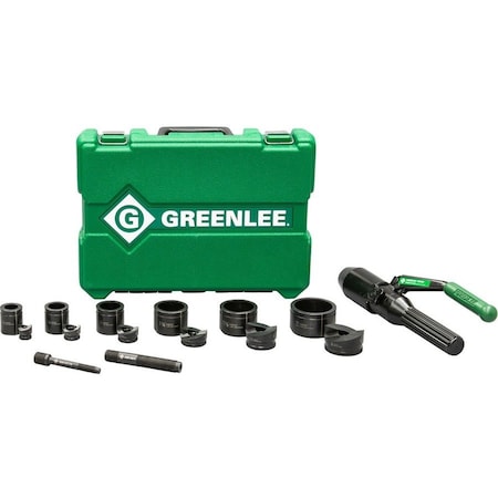 Greenlee 7806SB 11 Piece Hydraulic Punch Driver Set, 10 ga.