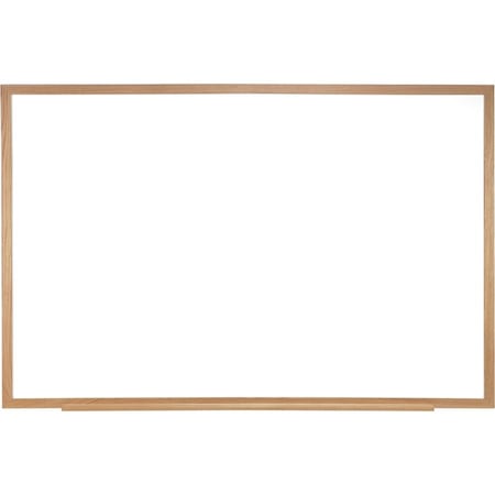 Ghent M2W-45-4 Dry Erase Board, Plastic, 48 5/8 in, 60 5/8 in, Wood Frame, White, Gloss