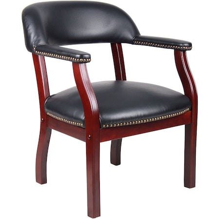 Boss Office Products B9540-BK Guest Chair, Black Seat, Black Back, 24
