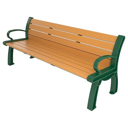 Ultrasite PB 6CEDGFHER Heritage Outdoor Bench, 72 in L, Cedar