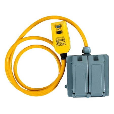Southwire 14880003-3 GFCI, Yellow, 6 ft, 4 Outlet, 12 AWG