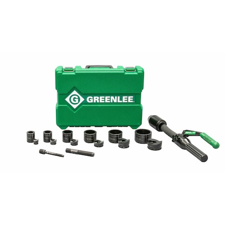 Greenlee 7706SB 10 Piece Hydraulic Punch Driver Set, 10 ga.