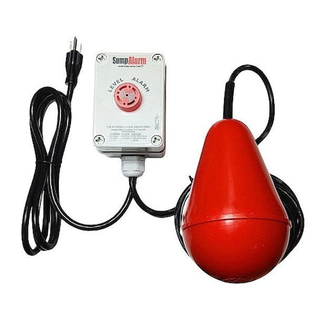 Sump Alarm SA-120V-2L-20SB High Water Alarm, Audio, Visual, 120V AC, 20 ft