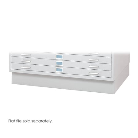Safco 4997WHR Flat File Cabinet Base, White, Closed