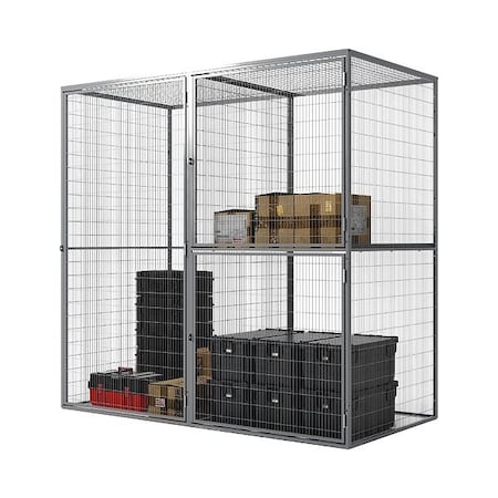 Folding Guard TS2-4837SK-3 Bulk Storage Locker Starter, 48 in W, 37 in D, 93 in H, 1 Shelves, 2 Doors