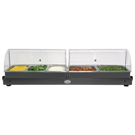 Cadco WTBS-5N-HD Buffet Server, SS, 5 Compartments/Wells