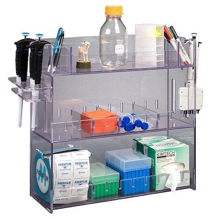 Poltex BENCHTOP18-PIPTRBRK Lab Bulk Bin, Clear, 18 3/4 in L