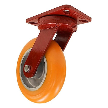 Hamilton S-ZFHS-82EMB-FITG-82-ZB Plate Caster, Steel, Swivel