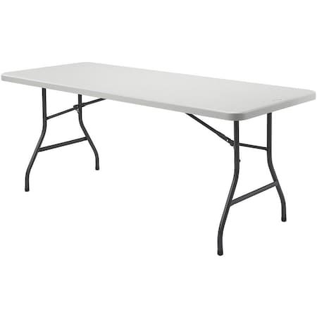 Lorell LLR66654 Folding Table, Gray, Steel, 96
