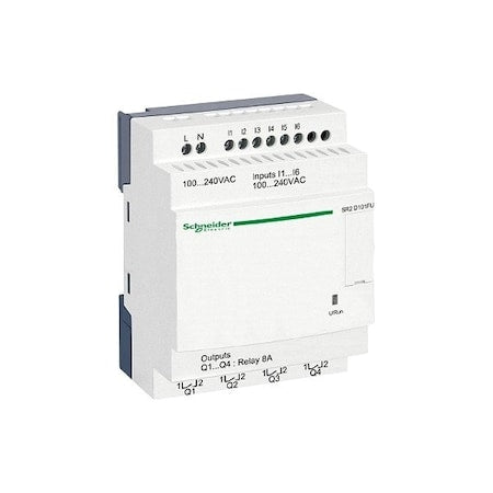 Schneider Electric SR2D101FU Compact Smart Relay, 6 Inputs, 4 Outputs
