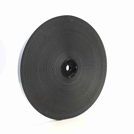 3M SJ3540 Reclosable Fastener, Rubber Adhesive, 150 ft, 1 in W, Black