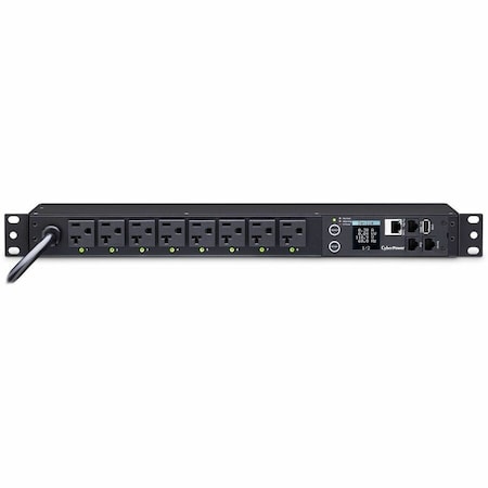 Cyberpower PDU41002 Power Distrib Unit, NEMAL5-20P, 12'L, Black, 8
