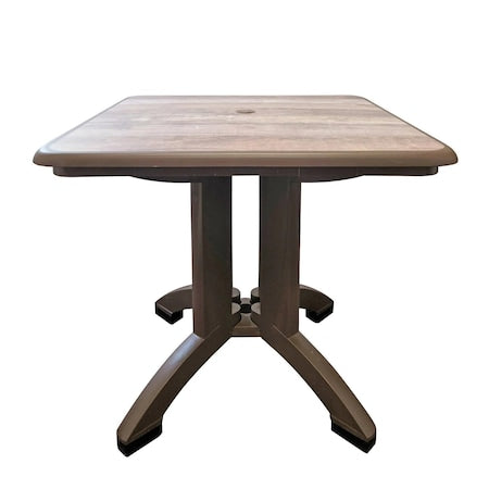 Grosfillex US744037 Folding Patio Table, 32 in L, Bronze