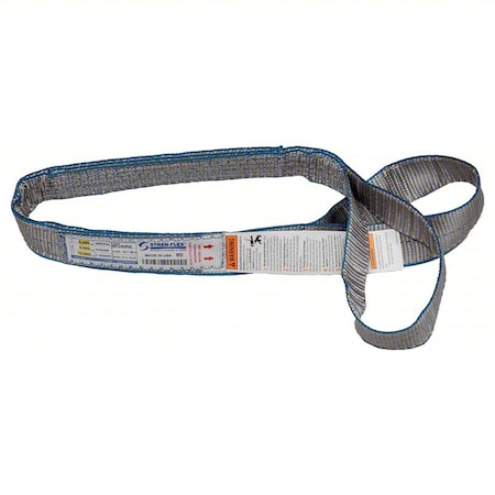 Stren-Flex EEF-2-906PGE-16 Web Sling, Flat Eye, 16 ft L, 16500 lb Cap
