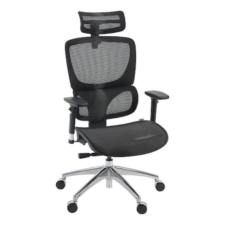 Regency OMG002BK Office Chair, 275 lb Cap., Chrome, 24 in W