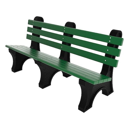 Ultrasite PB 6GRECPAE Outdoor Bench, 72 in L, Green