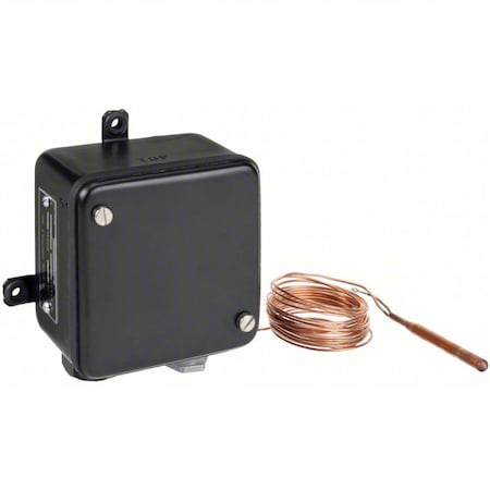 Johnson Controls A19ANC-1C Line Voltage Mechanical Thermostat, Heat or Cool, 0 to 150 F, Screwdriver, 120 to 277V AC, 1C, 1H
