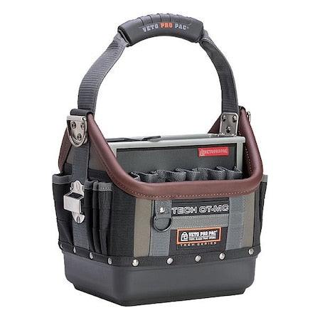 Veto PRO PAC Tech OT-MC Tool Bag, Black, Brown, Gray, Polypropylene, Ballistic Polyester, 56 Pockets