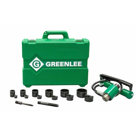 Greenlee 7306SB 8 Piece Hydraulic Punch Driver Set, 10 ga.