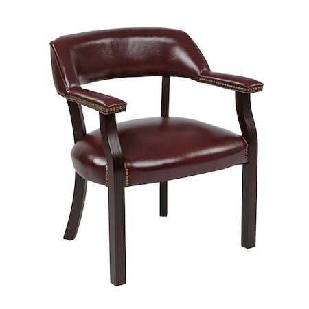 Office Star TV230-JT4 Collection: Traditional Traditional Guest Chair, Ox Blood Seat, Ox Blood Back, 24 1/2