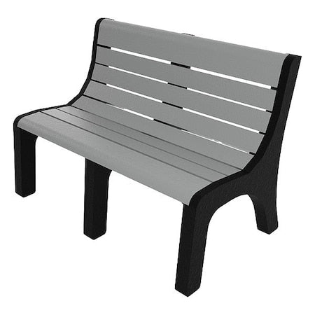 Ultrasite PB 4GRANEW Outdoor Bench, 48 in L, Gray