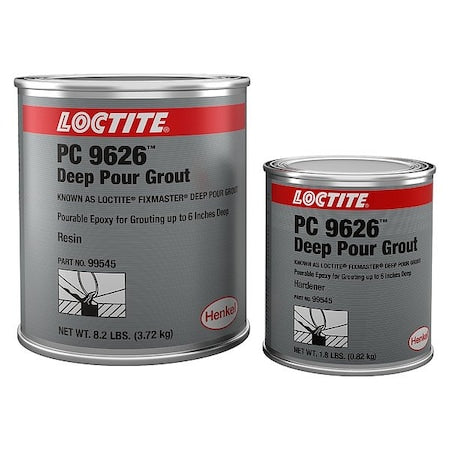 Loctite 235637 Deep Pour Grout, PC 9626 Series, Black, 8 lb, Can, 4.05:1 to 8.21 Mix Ratio