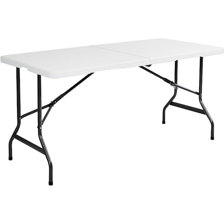 Iceberg 65463 IndestrucTable Classic BiFold Folding Table, Platinum Top, Charcoal Frame, 30 in W x 72 in L x 29 in H