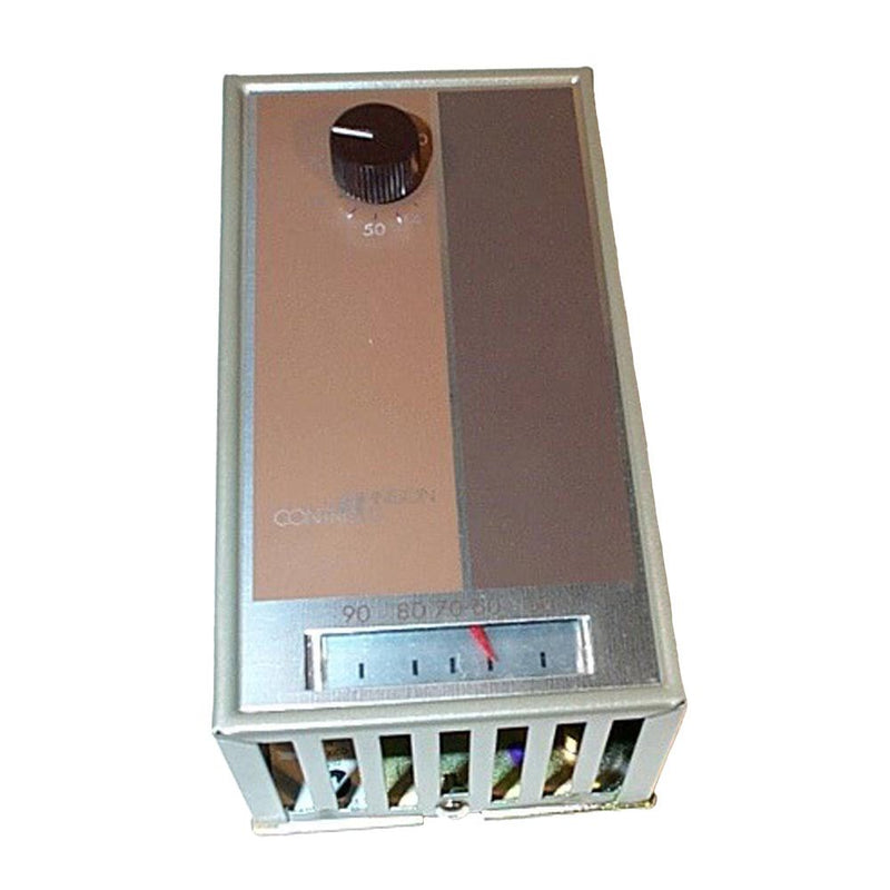 T25A-1 Johnson Controls Line Voltage Thermostat, Exposed Dial, 2 Stage, 40 to 90 Degrees F