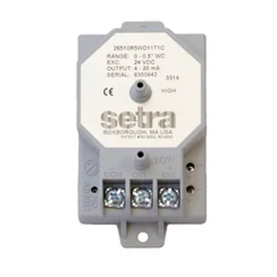 26510R5WD11T1C Setra Differential Pressure Transmitter with 4/20 mA output