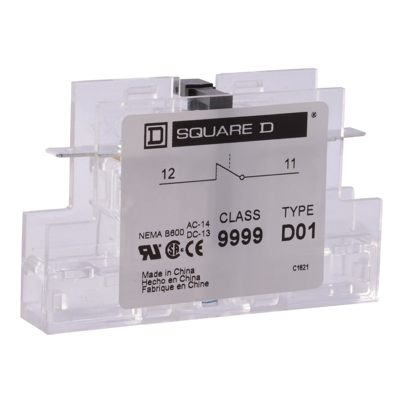 9999D20 Schneider Electric Auxiliary Contact 2 N/O 600V
